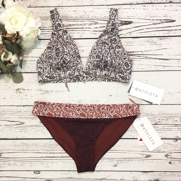 Athleta Other - ATHLETA aqualuxe batik bikini set NWT